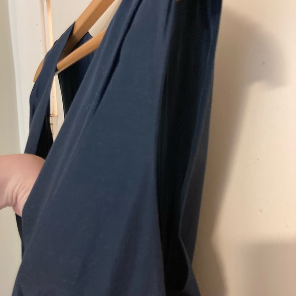 ADAM by Adam Lippes Slate Blue Dress with Pleats and Flair at Waist - Picture 12 of 17